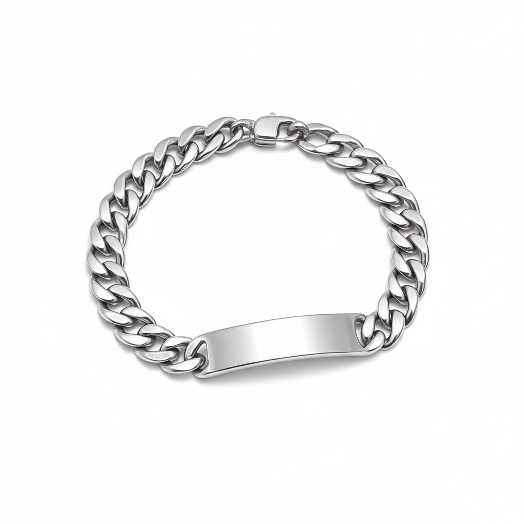Silberarmband mit Gravur „ID-Bracelet“