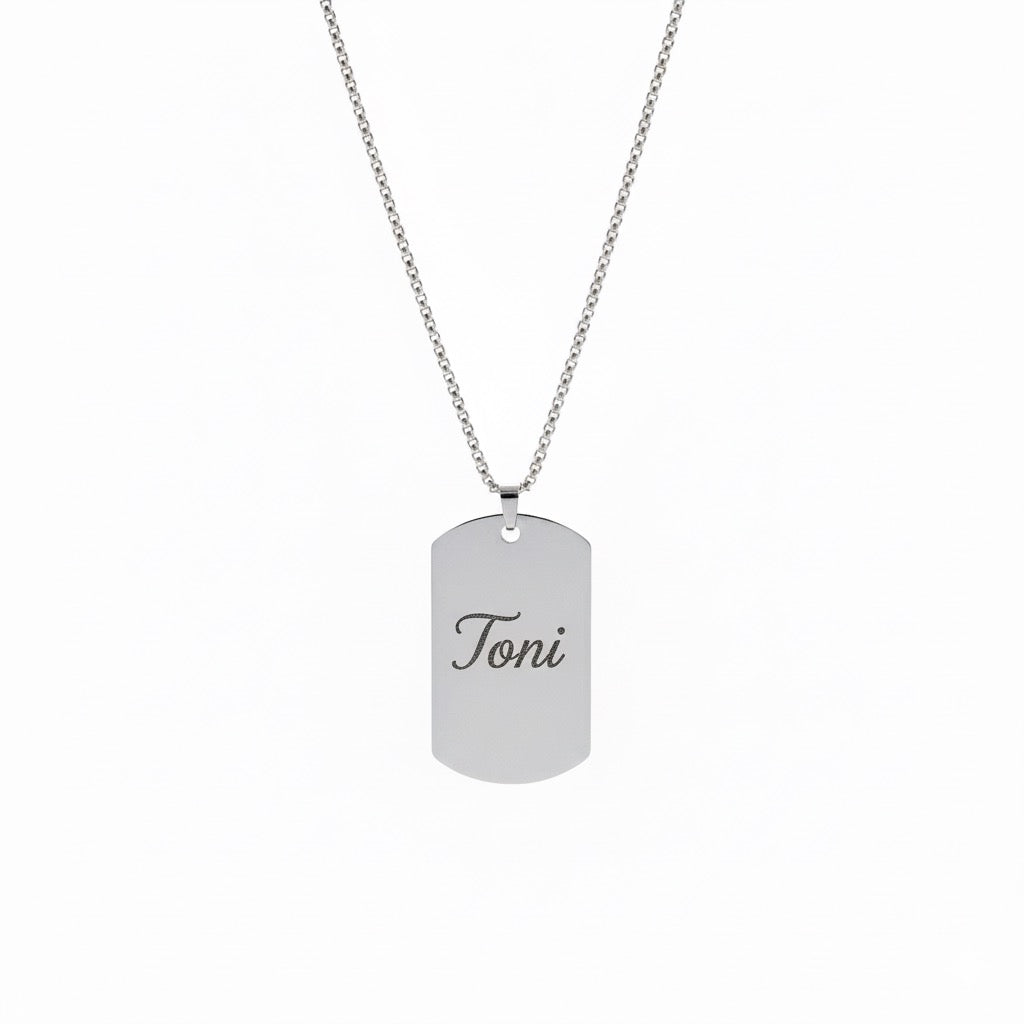 SteelTag mit Gravur aus Edelstahl