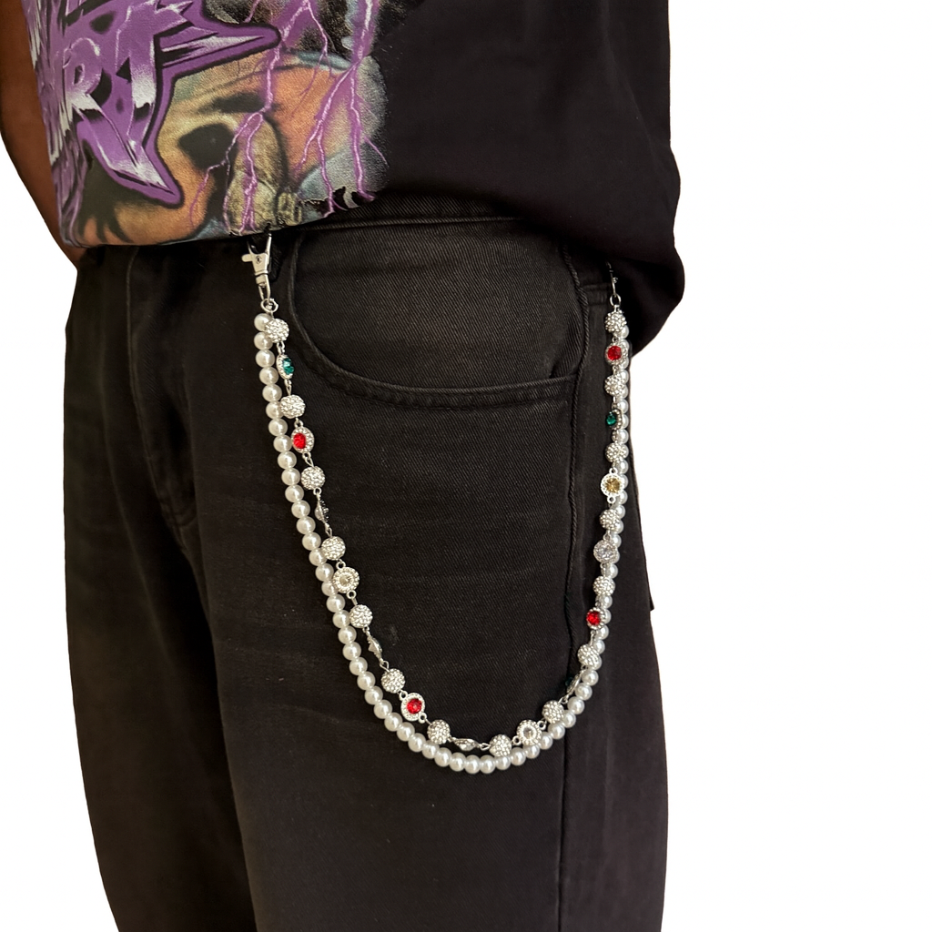 Iced Pearl Jeans Chain