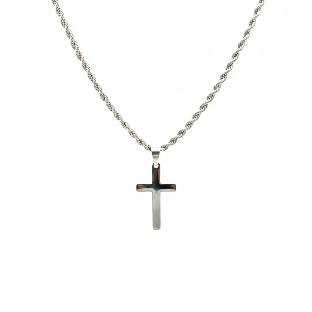 Cross Chain - Edelstahlkette mit Kreuzanhänger, Kreuzkette